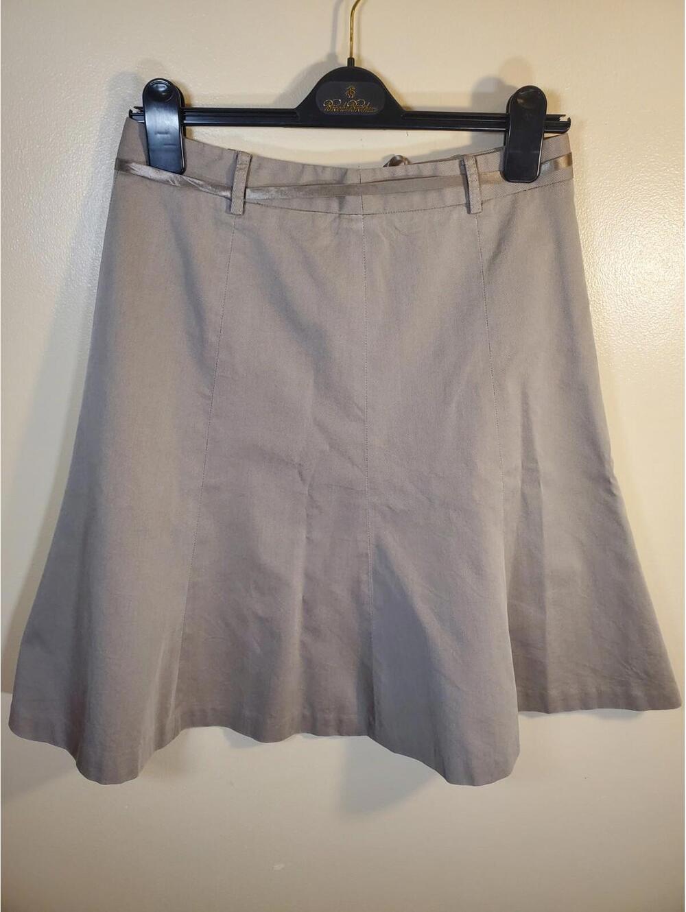 J.Crew 100% Cotton A-Line Skirt Size 4 Preowned Lined with Belt Office
